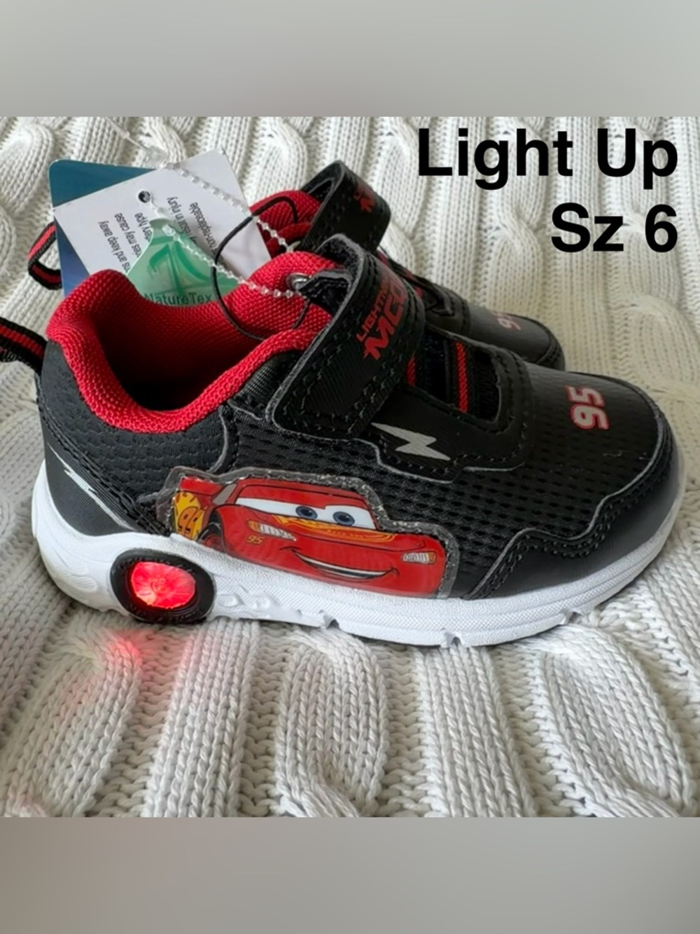 Disney Pixar Cars Lightning McQueen Sneakers Toddler 6 Boys Shoes Kachow 95 LMQ